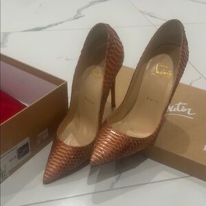 Christian Louboutin Tan Stiletto Heels